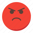 angry, emoji, emoticon, face