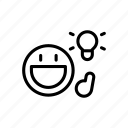 got an idea, emoji, expression, feeling, emotional, figure it out, solve