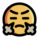 angry, emoji, emoticon, emotion, expression, face, smiley