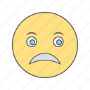 emoticon, face, sad, emoji