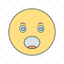 emoticon, face, surprised, emoji