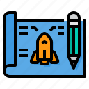 architecture, blueprint, construction, plan, rocket