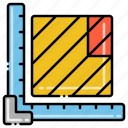 area, measurement, ruler