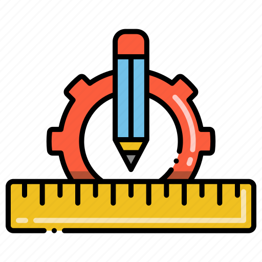 Gear, measurement, pen, ruler icon - Download on Iconfinder