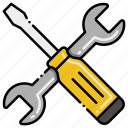 construction, screwdriver, tools, wrench