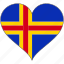 aland, flag, heart, europe, european, national 