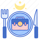 briefcase, business, cutlery, dinner