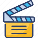 action, clapper, clapperboard, film, movie, slate, theater