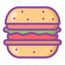 burger, hamburger, food, snack