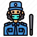 security, woman, avatar, occupation, guard