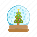 christmas tree, holidays, snow, snowball, tree, winter, xmas