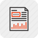 analytics, chart, document, file, graph, report, statistics