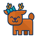 animal, deer, forest, happy, reindeer