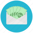 bills, dollar, envelope, finance, payment