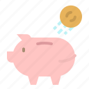 bank, coin, money, piggy, save