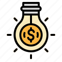 bulb, business, growth, investment, money