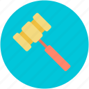 auction, auction hammer, gavel, hammer, mallet