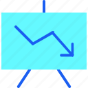 analytics, board, chart, decline, finance, graph, presentation