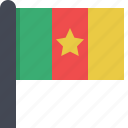 africa, cameroon, flag, country