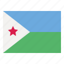 djibouti, flag, nation, world, country