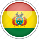 bolivia, circle, country, flag, national