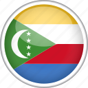 comoros, circle, country, flag, national