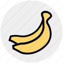 banana, food, fresh, fruits, healthy, vitamin