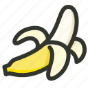 banana, fruit, healthy, peel, ripe