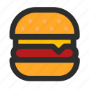 burger, fast food, filled, food, meal, meat, unhealthy