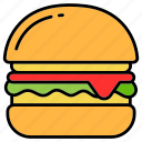 burger, fastfood, hamburger