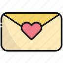 envelope, mail, letter, message, love, heart, communication