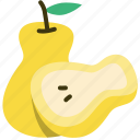 pear, slice, fruit, healthy