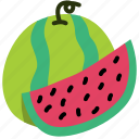 watermelon, slice, fruit, food