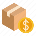 cash, cod, coin, delivery, money, on, parcel