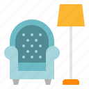 chair, furniture, lamp, living, room, sofa