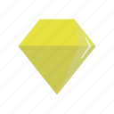 brilliant, diamond, gem, yellow