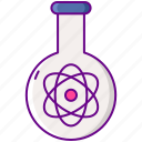 atom, flask, laboratory, science