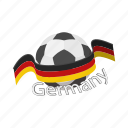 ball, cartoon, flag, football, germany, soccer, sport