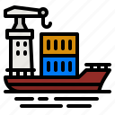 ship, shipping, cargo, boat, ferry