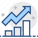 arrow, bar, chart, diagram, graph, growth, statistics