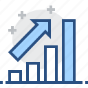 arrow, bar, chart, diagram, trend, graph, statistics