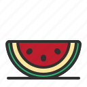 fresh, fruit, slice, watermelon