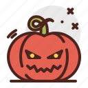 pumpkin, devil, halloween, emoji