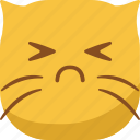 cat, emoji, emoticon, sad, smiley