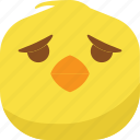 chick, chicken, emoji, sad, smiley