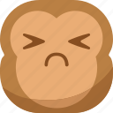 chipms, emoji, emoticon, envy, monkey, sad, smiley