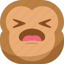 chipms, emoji, emoticon, envy, monkey, sad, smiley