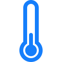 quarter, thermometer