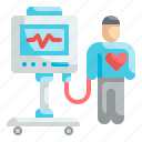 heart, rate, electronic, machine, monitor