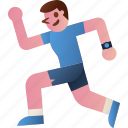 running, man, exercise, healthy, avatar, person, people